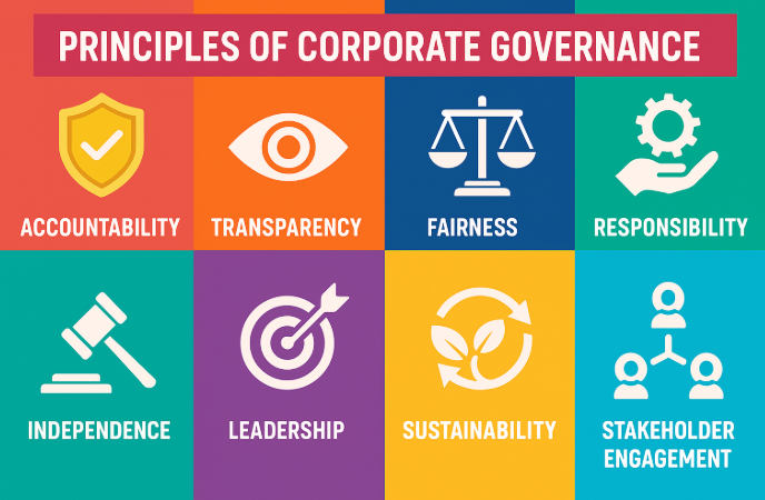 🏛️ Corporate Governance Principles: The 8 Pillars That Build Trust & Sustainability